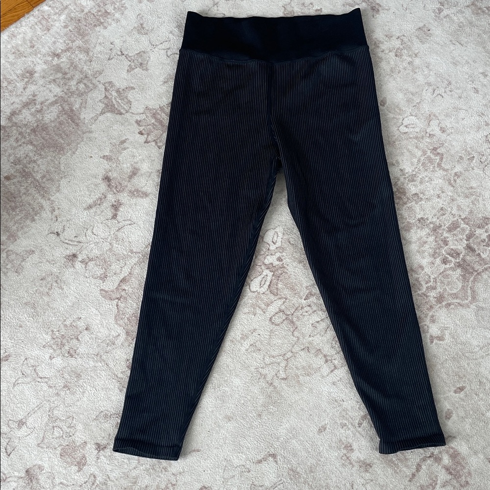 Women's Navy Striped Leggings
